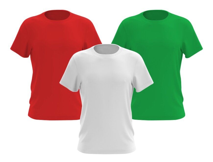 Набор из 3-х цветных футболок 100% хлопок фото