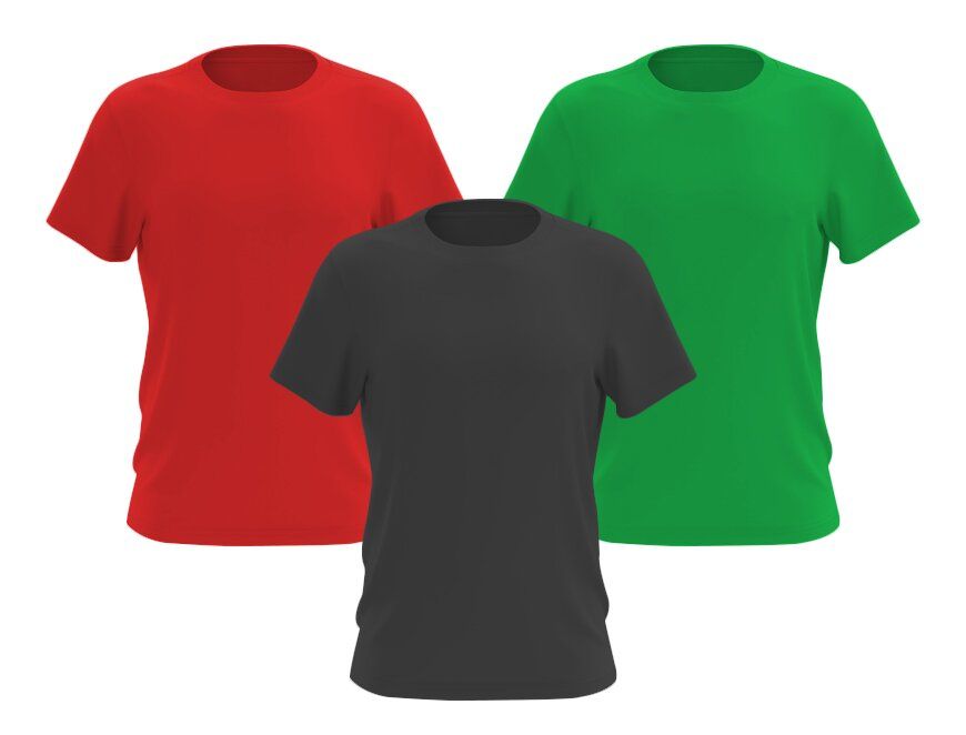 Набор из 3-х цветных футболок 100% хлопок фото