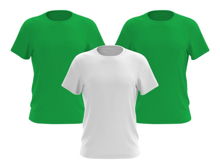 Набір з 3-х кольорових футболок 100% бавовна фото