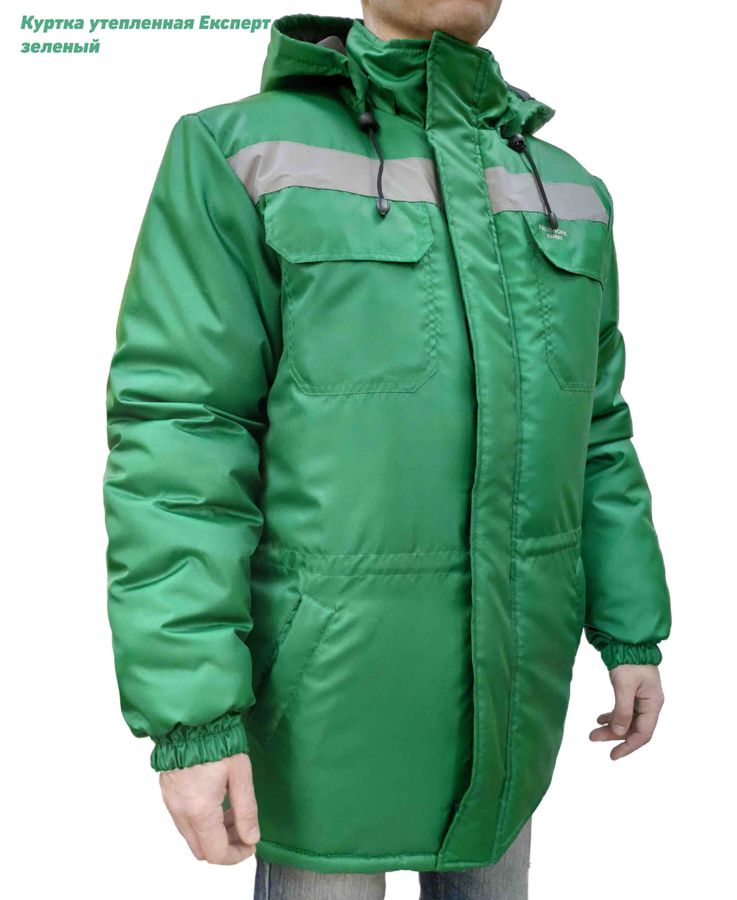 Куртка робоча утеплена FREE WORK Експерт зелений фото