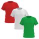 Набор из 3-х футболок синий белый красный черный зеленый 100% хлопок (любое сочетание), Разноцветный, На выбор