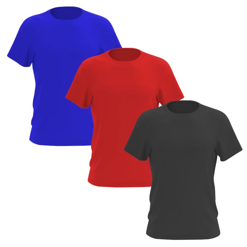 Набір з 3-х футболок синій білий червоний чорний зелений 100% бавовна (будь-яке поєднання) фото